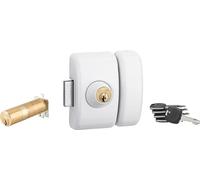 Verrou double entrée Universel ajustable pour entrée, HG 5+, dim. cylindre de 35 à 80mm, acier, 5 clés, epoxy blanc - THIRARD