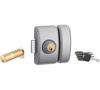 Verrou double entrée Universel ajustable pour entrée, HG 5+, dim. cylindre de 35 à 80mm, acier, 5 clés, epoxy argent - THIRARD