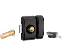 Verrou double entrée Universel ajustable pour entrée, HG 5+, dim. cylindre de 35 à 80mm, acier, 5 clés, epoxy noir - THIRARD