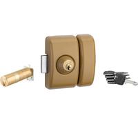 Verrou double entrée Universel ajustable pour entrée, HG 5+, dim. cylindre de 35 à 80mm, acier, 5 clés, epoxy bronzze - THIRARD