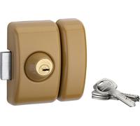 Verrou double entrée Universel pour porte d'entrée, cylindre 45mm, acier, 4 clés, epoxy bronze - THIRARD
