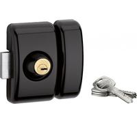 Verrou double entrée Universel pour porte d'entrée, cylindre 45mm, acier, 4 clés, epoxy noir - THIRARD