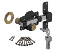 Verrou double pour portes et portails de 70 mm d'épaisseur, avec une longue gâche