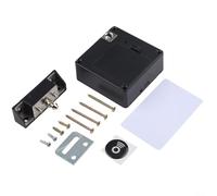 Verrou électronique pour sécurité des enfants, pour tiroir RFID pour portes en bois jusqu'à 38 mm, sécurité sans contact avec alarme faible (noir)