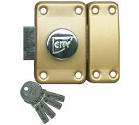 Verrou en applique - à bouton - clés sur n° AGL697 - City R6 ISEO CITY