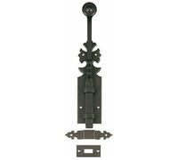Verrou en applique - à coulisse - rustique - fer noir - Longueur 250mm BOUVET