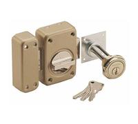 Verrou en applique de sûreté - à bouton - cylindre extensible - V 136 VACHETTE