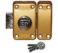 Verrou en applique s'entrouvrant - bouton et cylindre - City 25 - 30 mm ISEO CITY
