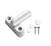 Verrou en T en plastique blanc - Rotation à 180 degrés - Pour portes battantes - Boucle de sécurité supplémentaire avec vis d'installation