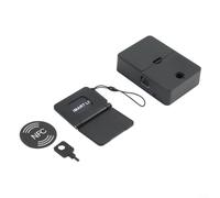 Verrou intelligent invisible sans clé pour RFID NFC pour accès pour armoires, tiroirs, placards Noir 9 x 4 x 7 cm