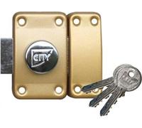 Verrou ISEO City 25 à bouton - Cylindre 30 mm - Sur variure NV 03 - 10020302V03