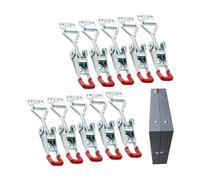 Verrou métallique Lot de 10 robustes et réglables, antirouille | Serre-joints pour porte, couvercle, tiroir, boîte, tiroir, congélateur, barbecue, maison, bateau, trappe, poulailler Pour