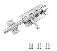 Verrou Porte 304 Acier Inoxydable 12,5cm (10mm Ø) - Pour Porte Salle de Bain, Chambre & Coulissante