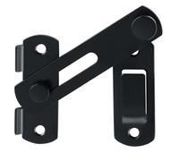 Verrou Porte Coulissante Serrure Volet Loquet Porte Verrou Portail à Bascule Boulon avec Vis, Finition Noir Mat en Acier Inoxydable