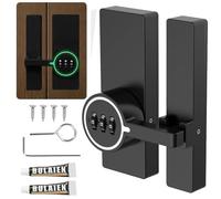 Verrou Porte Coulissante,Verrou de Porte Combinaison à 3 Chiffres | Loquet porte Avec de la colle et des vis,Verrou Portail à Bascule Boulon pour Porte, Fenêtre, Placard et Jardin,Leuchtend