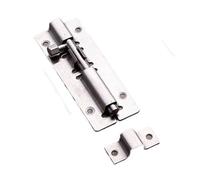 Verrou Porte Exterieur 1 pièces .5/2/2.5/3/4/5/6/8/10/12 pouces loquet de porte en acier inoxydable serrure coulissante boulon agrafe sécurité(4 inch)
