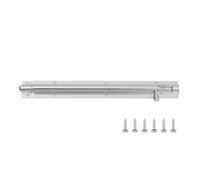 Verrou Porte Exterieur 2-8 "robuste grande porte de jardin hangar coulissante serrure boucle tour boulon loquet attraper matériel domestique(Silver,4inch)