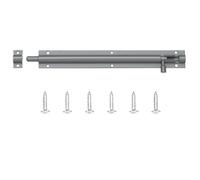 Verrou Porte Exterieur Loquet de fenêtre 2 à 8 pouces, pièces, boucle verrouillage porte, robuste, grande jardin, hangar, coulissante, tour, loquet boulon, quincaillerie for la maison(Grey,6inch)