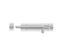 Verrou Porte Exterieur Loquet de fenêtre, 2 pièces, boucle verrouillage porte, robuste, grande jardin, hangar, coulissante, tour, loquet à boulon, quincaillerie for la maison(Silver,6inch)