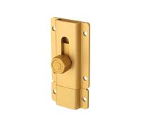 Verrou Porte Exterieur Verrou de porte en alliage d'aluminium, boucle verrouillage, boulon sécurité antivol(Gold,120mm)