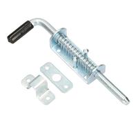 Verrou Porte Extérieur Verrou Portail Acier Galvanisé 220 mm Argent Loquet à Ressort Poignée 220 mm