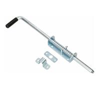 KOTARBAU® Verrou Porte Extérieur - Verrou Portail - Acier Galvanisé - 420 mm - Argent - Loquet à Ressort - Poignée Caoutchouc - Résistant Intempéries - Sécurité Renforcée