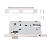 Verrou Réversible en Acier Inoxydable pour Porte D'entrée, Argenté | Structure Simple, Surface Lisse Polie, Remplacement de Serrure, pour Porte à Mortaise, Usage Maison et Bureau