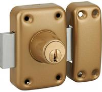 Verrou simple entrée Capital pour porte intérieure, 3 clés, acier, époxy or - THIRARD