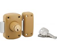 Verrou simple entrée Corvette pour porte intérieure, acier, 3 clés, époxy bronze - THIRARD