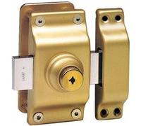 Verrou SUPER-SURETÉ cuirasse double entrée sans bille bronze - BRICARD - 3388.000 Noir G