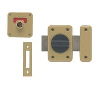 Verrou targette à voyant bronze verni - 45 mm - Vachette