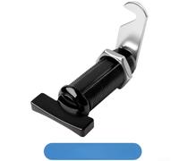Verrou tournant moulé sous pression sans clé 24 mm de hauteur Noir | Fonctionnement sans outon rotatif, montage facile, pour armoires électriques, design durable (54 mm noir)