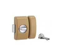 Verrou universel à bouton cylindre languette HG5 + 3 clés - Or - 00080470
