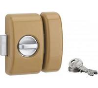 Verrou universel à bouton THIRARD cylindre languette HG5 + 3 clés - Or - 00080470