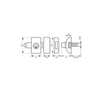 Verrou universel double cylindre languette HG5 + 3 clés - Argent - 00080475