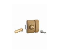 Verrou universel double cylindre languette HG5 + 3 clés - Or - 00080474