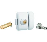 Verrou universel Transit 2 ajustable, double cylindre, blanc, 5 clés - THIRARD
