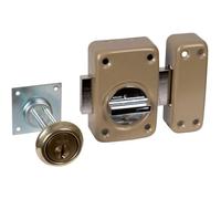 Verrou - VACHETTE - V136 V5 - Pêne 110 mm réglable ±10 mm - Cylindre rond D30 5 goupilles - Bouton