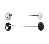 Verrouillage de Limite pour Enfants Push Doors and Window Lock Window Limator Location Device Restricteur de Porte avec Clé pour Applications Commerciales Publiques à Domicile (Le noir)