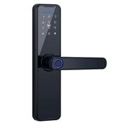 Verrouillage de porte intelligent avec lecteur d'empreintes digitales, clavier, serrure de sécurité et contrôle via application