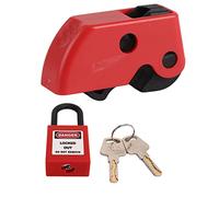 Verrouillage Disjoncteur, Kit De Consignation De Verrouillage, Ensemble de Verrouillage de Disjoncteur Universel Comprenant 1 Verrou de Disjoncteur, 1 Cadenas et 2 Clés
