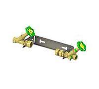 Verrouille le kit d'installation de compteur d'eau 0022104000001 1 1/2" Qn 6, réglable, horizontal, acier inoxydable