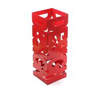 Versa Design Porte-Parapluie pour l'Entrée, Chambre ou Hall, Porte Parapluie Moderne, Dimensions (H x l x L) 52 x 19 x 19 cm, Métal, Couleur: Rouge