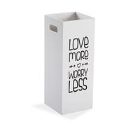 Versa Fluor Porte-Parapluie pour l'Entrée, Chambre ou Hall, Porte Parapluie Moderne, Dimensions (H x l x L) 53 x 21 x 21 cm, MDF Bois, Couleur: Noir et Blanc
