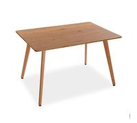 Versa Martha Table à Manger pour Cuisine, terrasse, Jardin ou Salle à Manger, Dimensions (H x l x L) 75 x 120 x 80 cm, Bois, PVC et Métal, Couleur: Marron