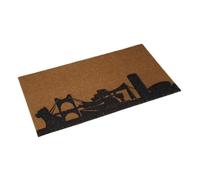 Versa Paillasson Bilbao, Style Moderne, 2x70x40 cm, Polyester, Marron et Noir.