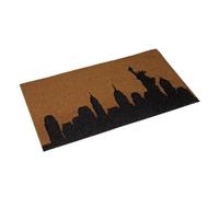 Versa Paillasson New York, Style Moderne, 2x70x40 cm, Polyester, Marron Clair et Noir.