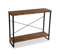 Versa Taline Meuble d'Entrée Étroit pour Entrée ou Couloir, Table Console, Dimensions (H x l x L) 80 x 30 x 100 cm, Bois et métal, Couleur: Noir