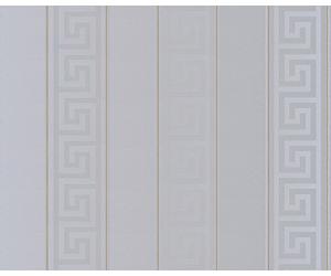Versace Fond D'écran Rayé Grec, Argent, Or (93524-5)