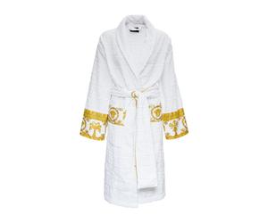 Versace - I ♡ Baroque Bathrobe - unisex - Vêtements de nuit et de détente - Blanc - Taille: XL